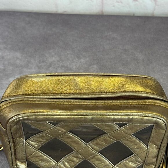 Chanel Metallic Lambskin PVC Tassel Camera Case Gold - Picture 7 of 16